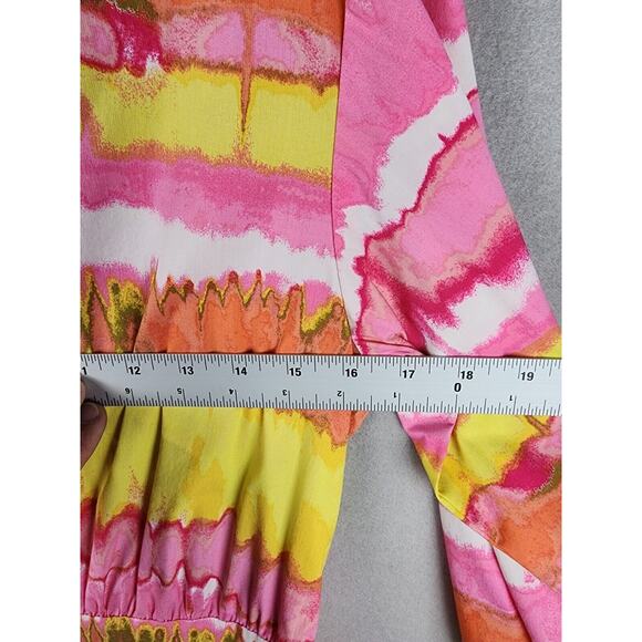 Scoop Multicolor Long Sleeve Tunic - Tie Dye - Size 8 - Elastic Waist - Picture 5 of 8